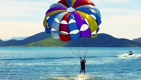 Parachuting  in Nha Trang Beach, Khanh Hoa, Vietnam